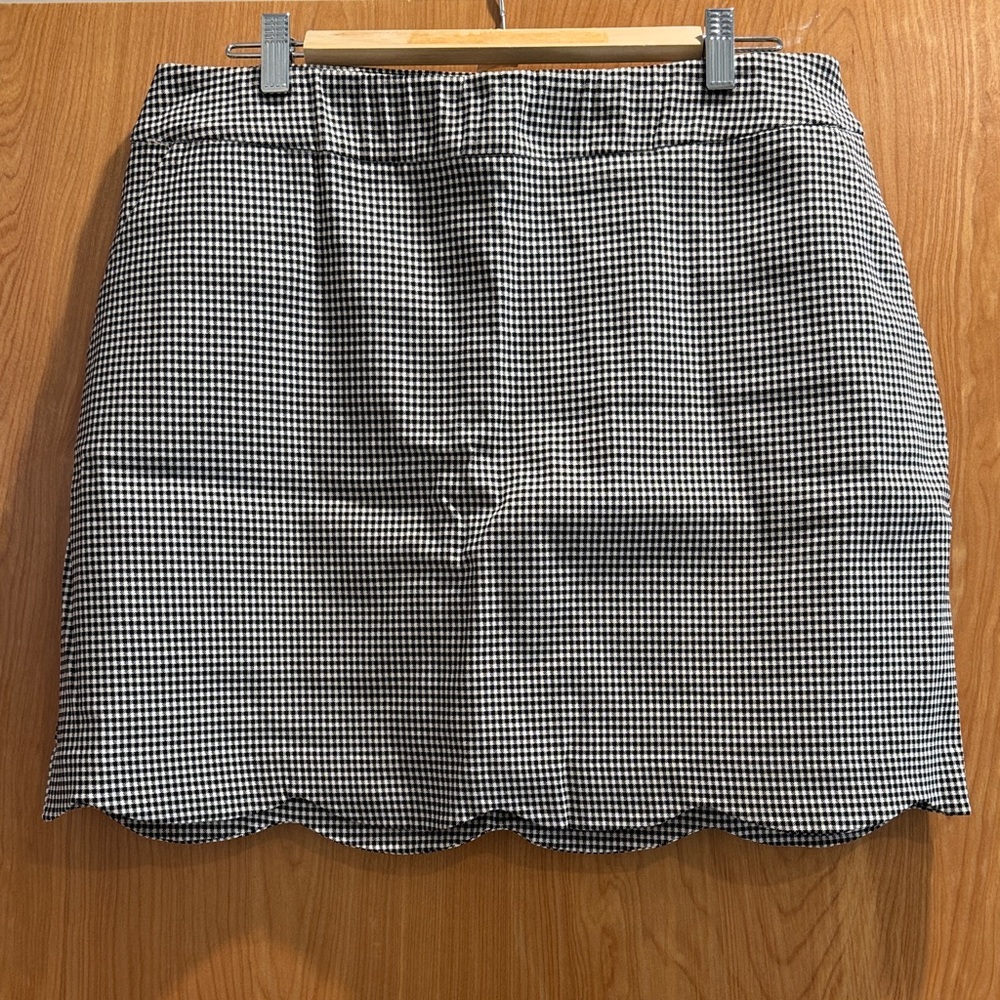 Tribal Black and White Gingham Mini Skirt